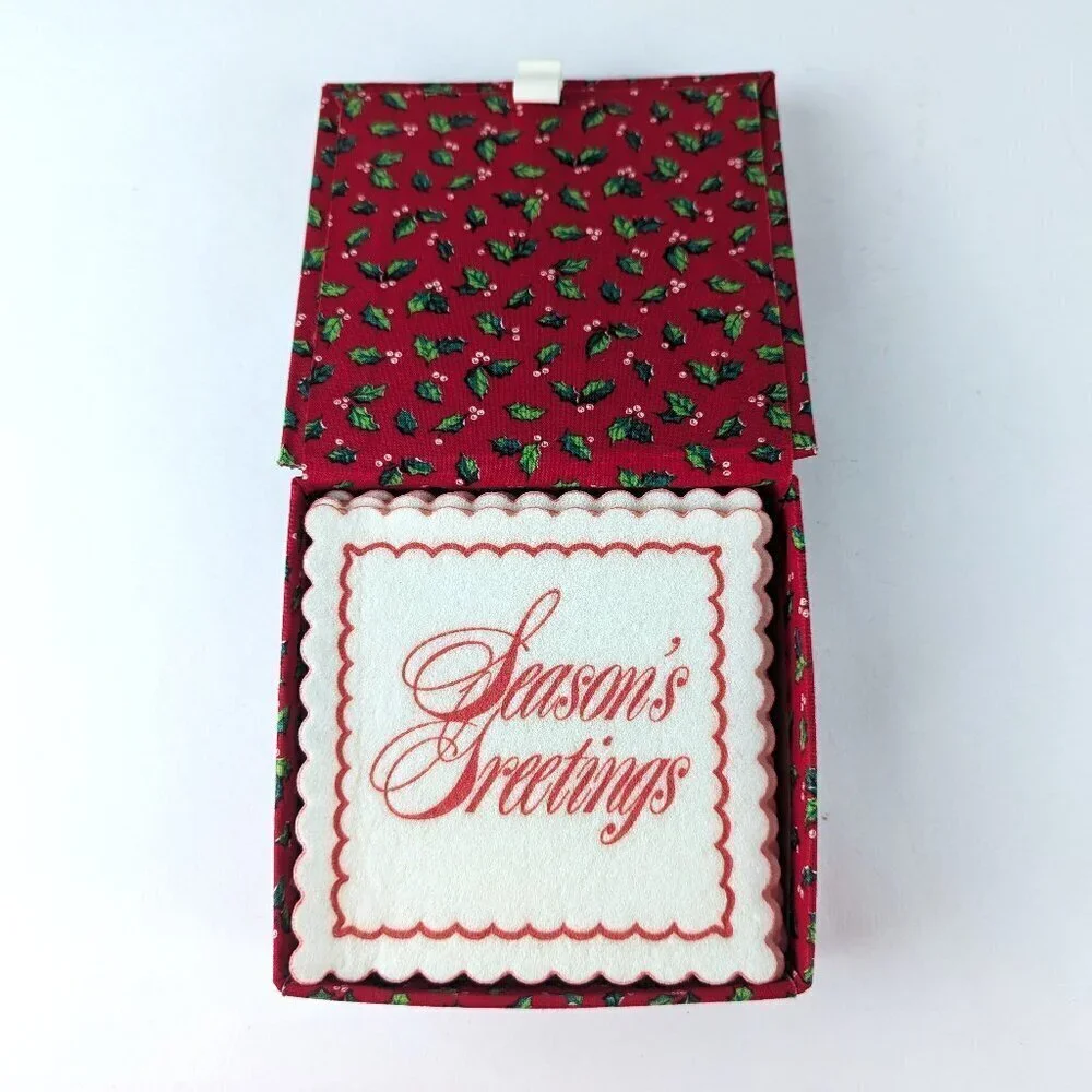 Vintage Renner Davis Christmas Party Coasters w/ Box